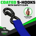 thumbnail image 5 of Rhino USA 1.6" x 8' Heavy Duty Ratchet Tie-Down Set with S Hooks - 5,208lb Break Strength (Blue 4pc), 5 of 7