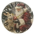 thumbnail image 5 of Rabbit and Santa Claus Wall Clock 10 inch Non-Ticking Easy to Read Decorative Clocks for Home Bedroom Living Room, 5 of 8