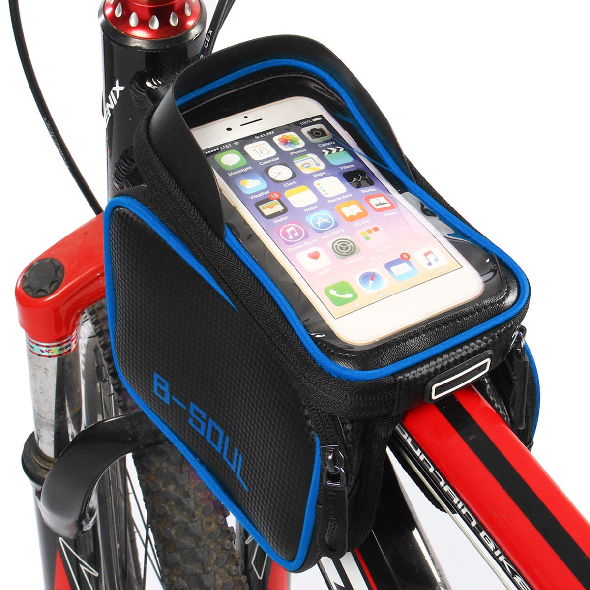 Cycling Bicycle Bike Top Frame Front Pannier Saddle Tube Bag Double Pouch Holder