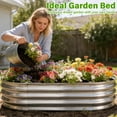 thumbnail image 3 of HGD Raised Garden Bed Kit Oval Galvanized Metal Outdoor Planter 4x2x1 ft, 3 of 8