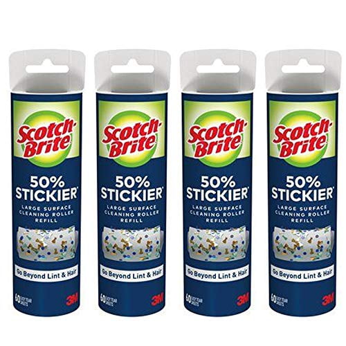 Scotch Brite Wide Lint Roller Refill Large 8" Surface Pet Hair Remover