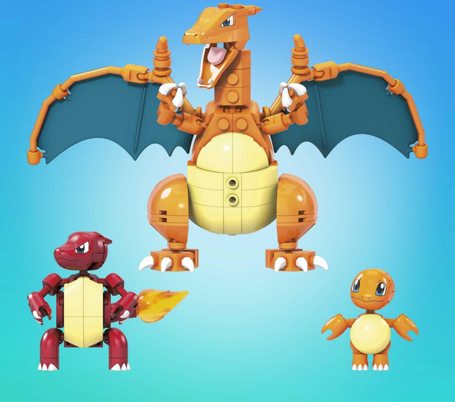 MEGA Pokémon Building Toy Kit Charmander Set with 3 Action Figures (313 Pieces) for Kids, Ages 7+
