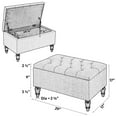 thumbnail image 6 of Abble 29 inch Denim Blue Fabric Upholstered Flip Top Storage Bench, 6 of 6