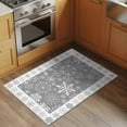thumbnail image 3 of Winter Snowflakes Washable Small Entryway Area Rugs 2'x3', Christmas Abstract Art Gray Background Low Pile Throw Rug Non-Slip Sturdy Edge Binding Carpet for Front Door Floor Room Entry, 3 of 9