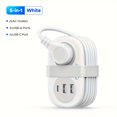 thumbnail image 1 of Portable Power Strip with Surge & -Controlled Outlets - Compact Travel Plug Adapter, 2 AC Outlets & 3-Port USB (1 USB-C), Overvoltage/Overcurrent/Overcharge,, 1 of 12
