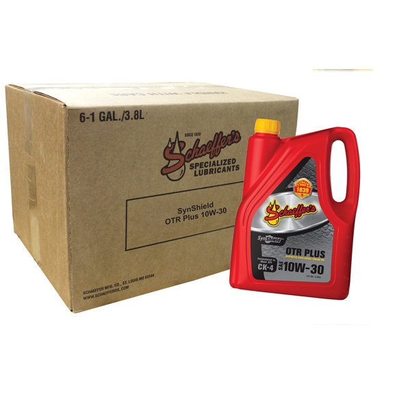 Schaeffer Manufacturing Co. 0711CK4-006 SynShield OTR Plus Huile pour Moteur Diesel 10W-30, Bouteille de 1 Gallon (Lot de 6)