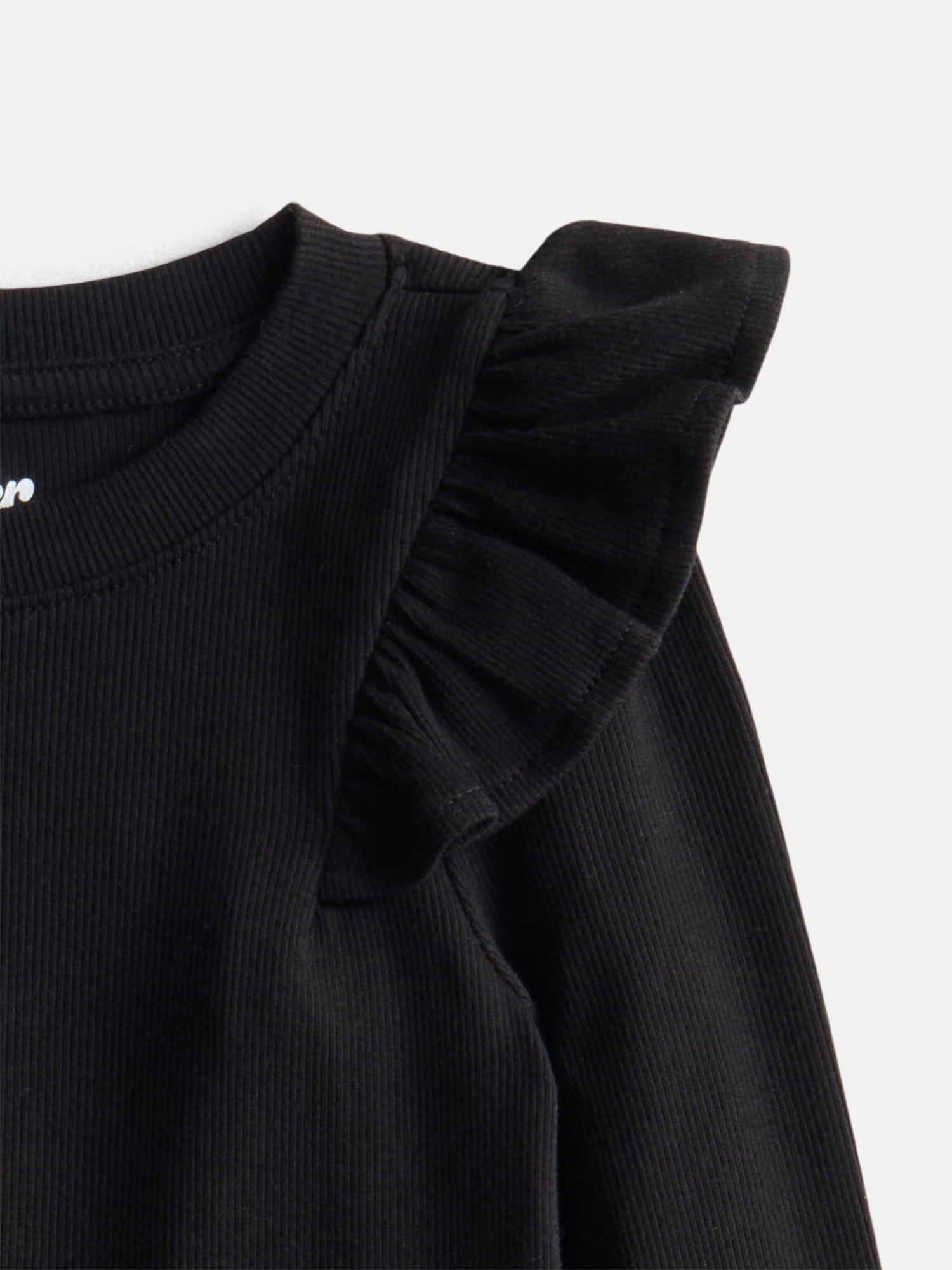 Wonder Nation Girls Rib Knit Top with Long Ruffle Sleeves, Sizes 4-18 & Plus
