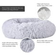 thumbnail image 5 of Soft Plush Round Cat Bed for Small Pets, Queta Dog Bed, Grey, 50cm, 5 of 5