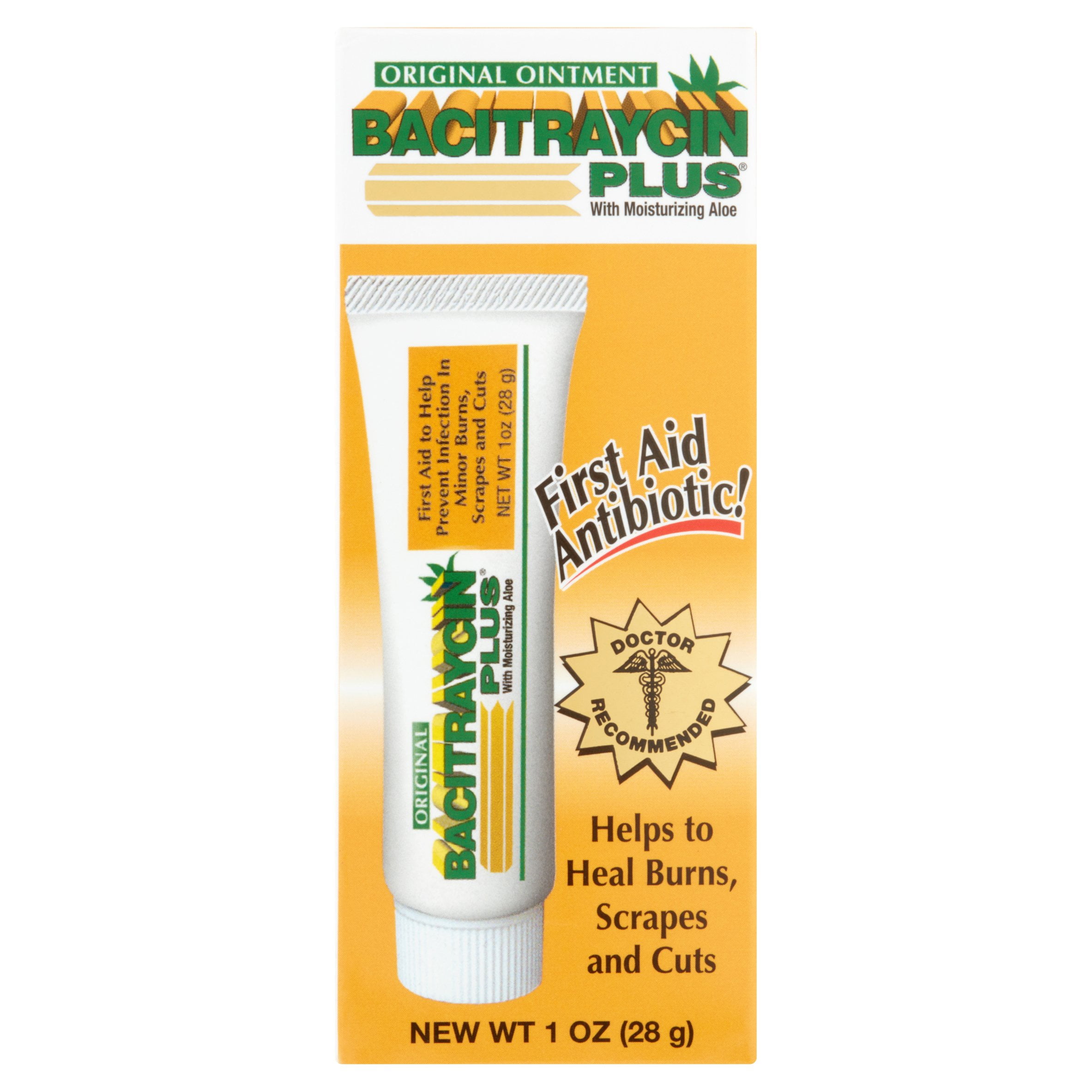 Bacitraycin Plus First Aid Antibiotic Ointment with Moisturizing Aloe 1 oz