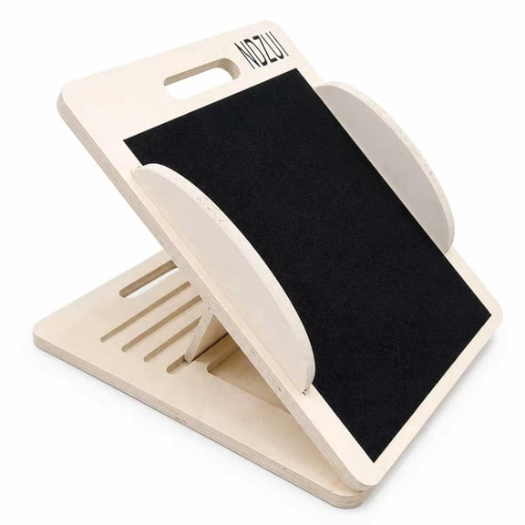 Adjustable Wooden Slant Board - Portable Calf Stretcher for Stretching, Squats, Pilates and Physical Therapy, Incline Board for Knees, Ankle, Heel, Feet and Leg
