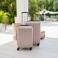 thumbnail image 3 of DELSEY PARIS Heilum Aero 25" Hardside Expandable Spinner Checked Luggage, Brushed Metal, 3 of 14