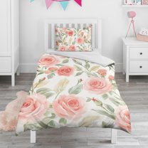 Pioneer Flower Duvet Cover and Pillowcase Set for Single Bedding, Bedroom Accessories for Kids Teens