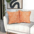 thumbnail image 6 of Orange Cheetah Throw Pillow Covers 18X18 Inches Set of 2 Leopard Decorative Pillow Cases Animal Wildlife Pillow Cover with Zipper Home Decor for Sofa Couch Housewarming Gift Bed Porch Outdoor, 6 of 6