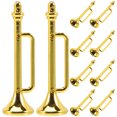 thumbnail image 1 of CIMAXIC musical instruments toy 10Pcs Miniature Musical Instruments Miniature Trumpet Tiny Instruments Miniature House Decor,1.73"X0.59"X0.39", 1 of 4