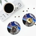 thumbnail image 5 of Bingfone Vintage Astronaut In Outer Space Leather Drinks Coasters With Set Of 6,Suitable For Home Kitchen,Coffee Cup Coasters Home Gift, 5 of 9