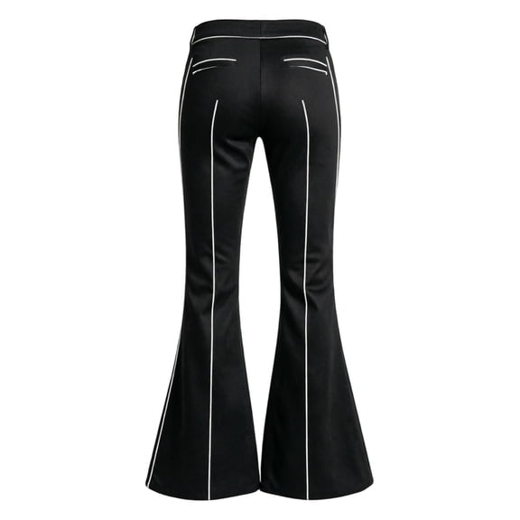 School Uniform Pants for Girls Slim Fit Stretchy Elastic Waistband Stylish Print Flared Trousers Back To School Girls Pants Size 5-6 Years