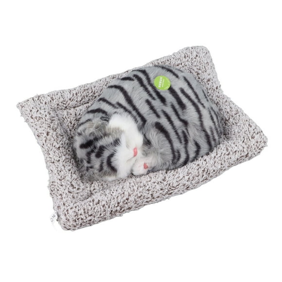 Simulated Sleeping Cat Doll Cute Plush Toy With Meow Sound And Activated Carbon Bag For Decoration And Collection