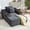 DARK GREY + Fabric + Fiber Foam and Polyester Fiber Pad, variant on SEENYOO 46" Lounge Chair, Chaise Lounge Chair Indoor, Corduroy Oversized Sleeper Sofa, Deep Seat with 2 Pillows, No Assembly Required, White