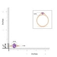 thumbnail image 5 of ANGARA Natural 0.7 Ct. Amethyst with Diamond Classic Ring in 14K Rose Gold for Women (Ring Size: 11.5), 5 of 10