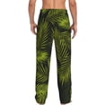 thumbnail image 3 of Picia Tropical Palm Leaves Fern Leaf Mens Soft Woven Cotton Elastic Waistband Sleep Pajama Pant Lounge Sleep Pant With Pockets And Drawstring-Small, 3 of 9