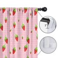 thumbnail image 4 of Blackout Kids Curtains,Strawberry Plants Fruit Polka Dot Pink Pattern Childrens Insulated Curtains Set Of 2,Bedroom Essentials,Toddler Room Decor 42"x63", 4 of 5