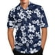 thumbnail image 1 of Camisas Hombre Manga Corta Camisas Casual Short Short-Sleeved Men Shirts (White, 3XL), 1 of 7