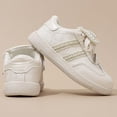 thumbnail image 4 of Willtoo Girls Cute Lace-Up Walking Sneakers Lightweight Casual Shoes with Memory Foam Breathable Walking Shoes, 4 of 6