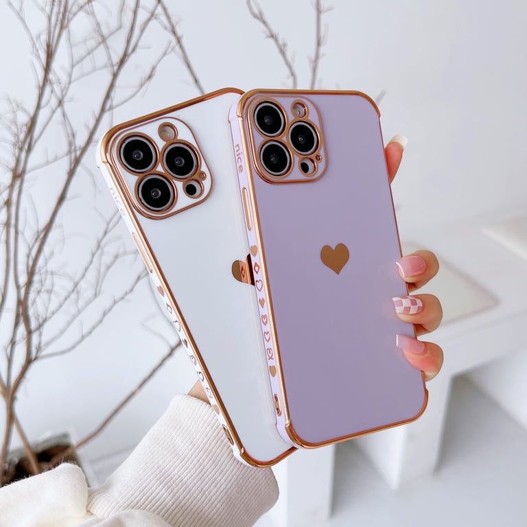 Custodia morbida in silicone a forma di cuore per iPhone 11 12 13 Pro Max Mini X XR XS Max 7 8 Plus SE Cover posteriore con protezione per fotocamera