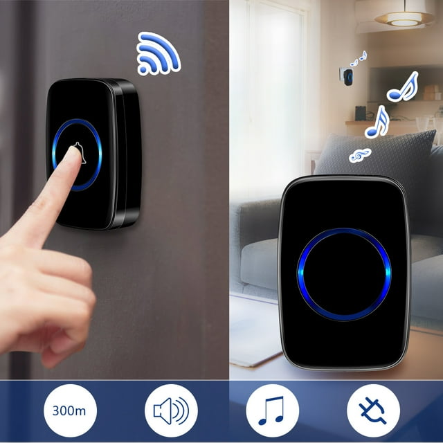 Accesorios para timbre, timbre inalámbrico, timbre de puerta con anillo, timbre inalámbrico, uso conveniente Jadeshay A