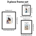 thumbnail image 5 of Americanflat Set of 3 Picture Frames Gallery Wall Frame 1 with 14x18 with 5x7 Mat 1 with 8x10 with 3.5x5 Mat 1 with 11x14 with 4x6 Mat - Black, 5 of 7