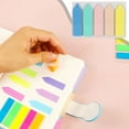 thumbnail image 1 of Fesfesfes Transparent Label Fluorescent Strip Page Markers Self Adhesive Index Tabs Stickers for Study Notes File Classification Organization, 1 of 7