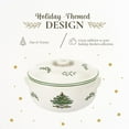 thumbnail image 3 of Spode Christmas Tree Round Covered Deep Casserole Dish (8.75" x 5") - Festive Holiday Serveware & Vintage Christmas Table Centerpiece - Fine Earthenware Classic Holiday Bakeware, 3 of 7