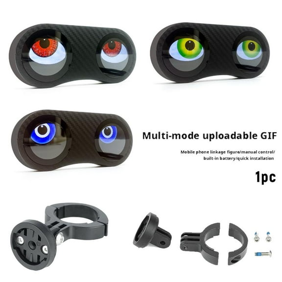 Demon Eyes Bike Tail Light 2026 New Smart Programmable Devil Eye LED Light with Muilt Vivid Color Modes, Waterproof USB Rechargeable Rear Bike Light, Wiring-Free Design, for Scooter Motorcycle Car