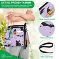 thumbnail image 4 of Yayeee Waist Apron with Pockets for Cooking Waterproof Half Server Aprons, Light Purple Halloween Black Cat, 4 of 7