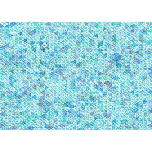 Ahgly Tapis Rectangulaire Lavable en Machine Intérieur Transitionnel Bleu, 7 Pieds x 10 Pieds