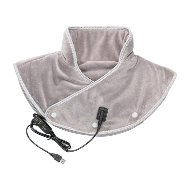 USB Heated Neck Shoulder Wrap, Soft Fleece Heating Pad, 3 Temp Settings, Relief for Pain & Stiffness