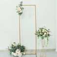 Efavormart 5.5ft Gold Metal Frame Wedding Arch, Rectangular Backdrop Stand, Floral Display Frame ...