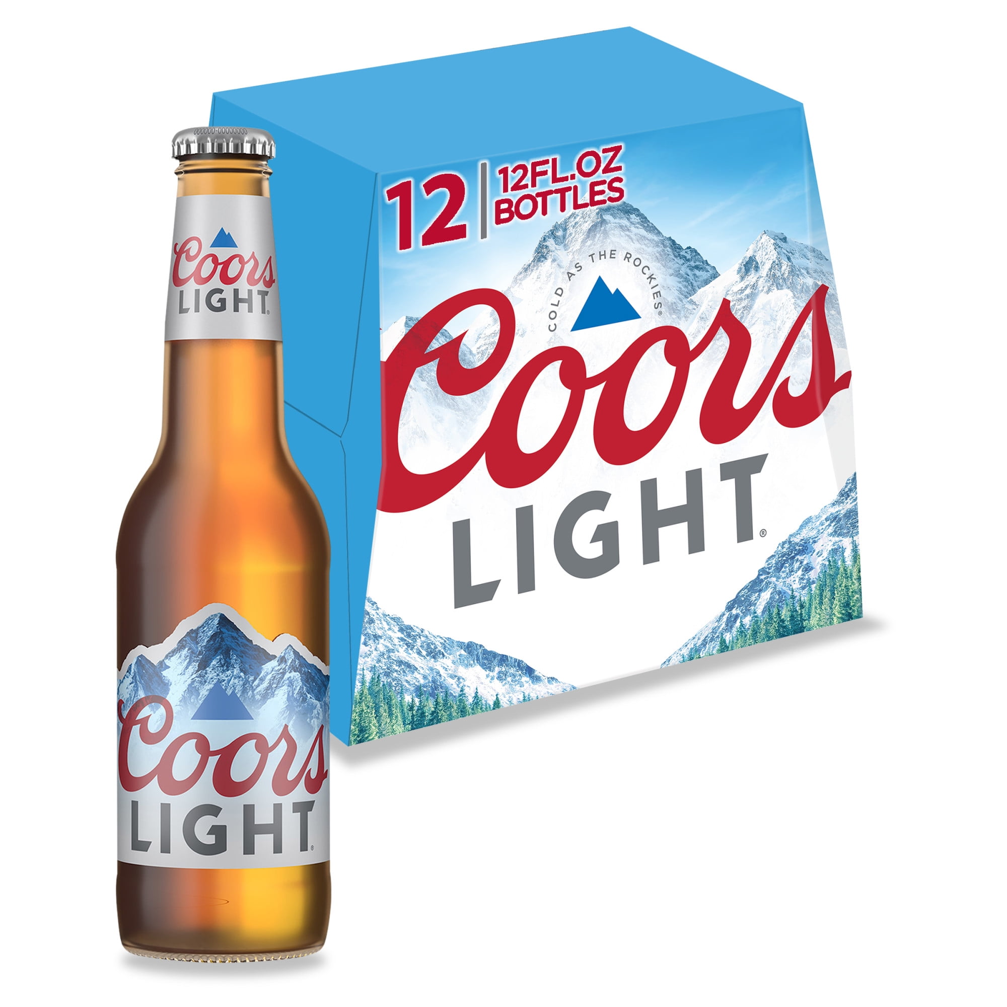 rolige Måne sponsoreret Coors Light Lager Beer, 12 Pack, 12 fl oz Bottles, 4.2% ABV - Walmart.com