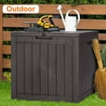 thumbnail image 6 of GIANNA 31 Gallon Resin Deck Box Waterproof, UV Resistant Outdoor Storage Box for Delivery, Patio, Garden,and Porch, 6 of 7
