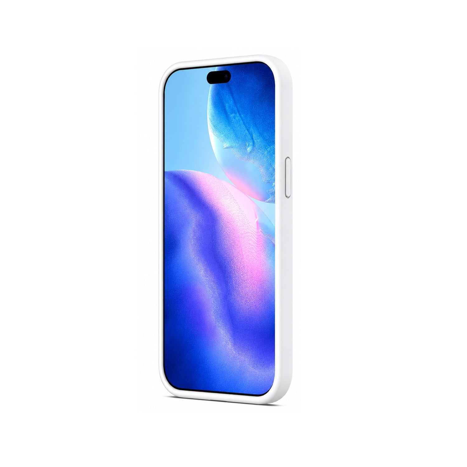 Elegant Soft Silicone Wireless Charging Cover for iPhone 17 Pro Max - White