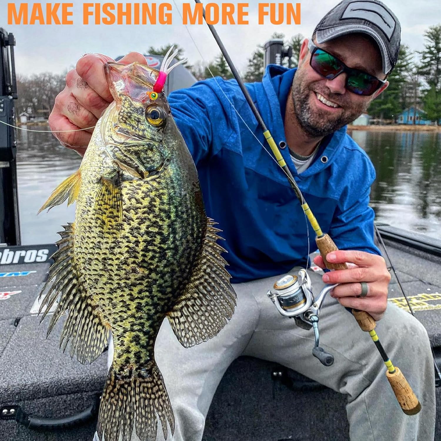 Dovesun Small Fishing Backpack Waterproof with Tackle Boxes and 25pcs Crappie Jig Heads for Fly Fishing