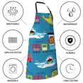 thumbnail image 5 of Kdxio Transportations With Cute Animals Apron with Pockets Adjustable Kitchen Aprons for Men Women Waterproof Aprons for Cooking,Drawing,Crafting, Baking Household Cleaning, 5 of 8