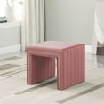 thumbnail image 3 of HomePop Modern Channel Ottoman, Blush Velvet, 3 of 10