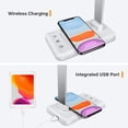 thumbnail image 3 of Lámpara LED de escritorio inalámbrica con carga USB, 5 modos de iluminación, ángulo de atenuación continua, lámpara ajustable para el cuidado de los ojos para el trabajo, el hogar y la Oficina, 3 of 7