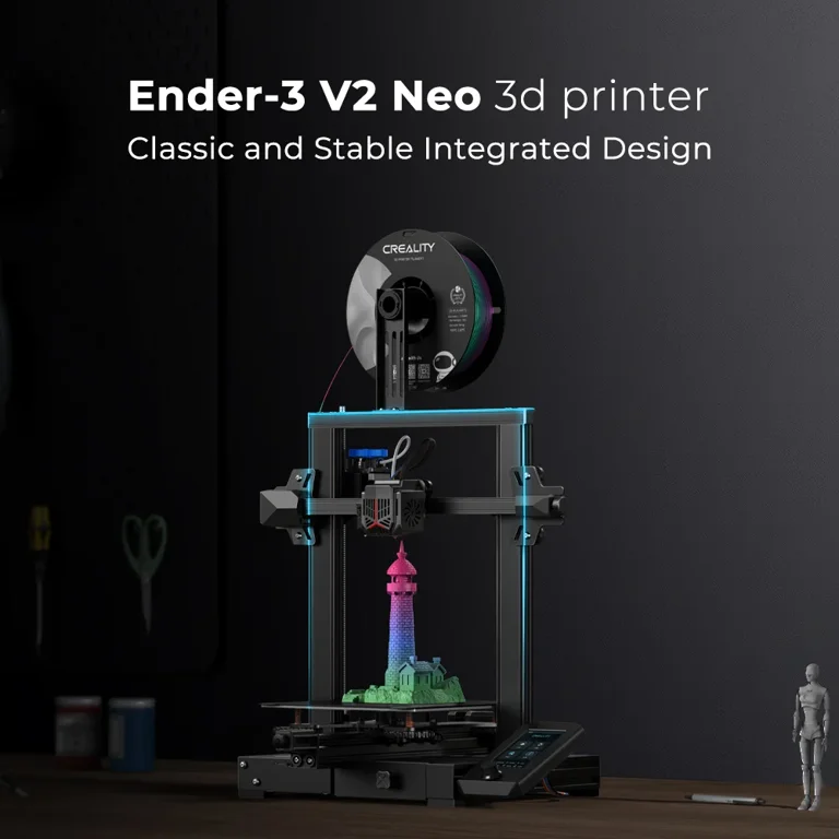 Official Creality Ender 3 V2 Neo 3D Printer with CR Touch Auto-Leveling  Kit, Full-Metal Extruder, PC Spring Steel Platform, 95% Pre-Installed 3D  Printers for Beginner, 220x220x250mm 
