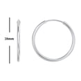 thumbnail image 4 of Large Sterling Silver Endless Hoop Earrings, 4 of 5