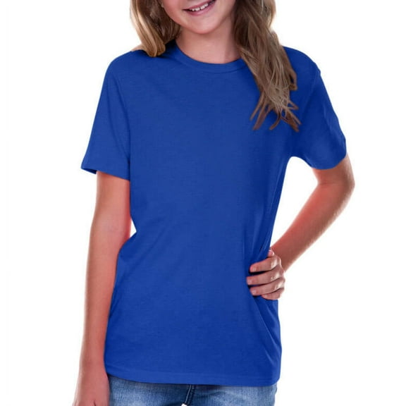 Kavio! Youth Crew Neck Short Sleeve Tee Jersey CVC.(Replaces 0263) Cobalt Blue XXS
