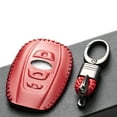 thumbnail image 4 of Vitodeco Leather key fob cover compatible for Subaru Forester, Impreza, Outback, WRX, BRZ, XV Crosstrek, Ascent 2014 - 2025 (4-Button, Red), 4 of 5
