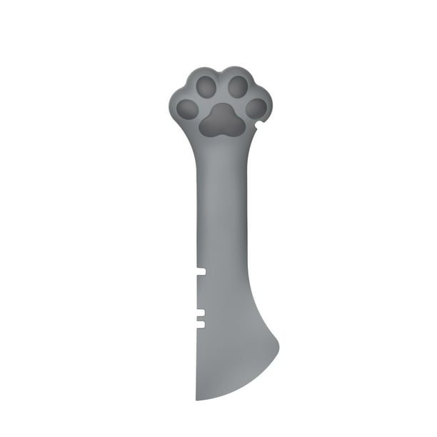 Cuchara de silicona para comida de mascotas Abrelatas para comida de gatos Almohadilla para gatos Comida húmeda o seca Cuchara corta para gatos y perros con mini espátula