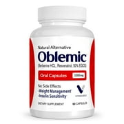 Oblemic Natural Oral Capsules, Plant Based Blend, Vitality Supplement With Berberine, 1000mg, 60 Capsules - Vitasource